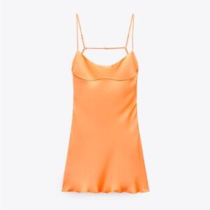ZARA | SATIN EFFECT CUT OUT DRESS